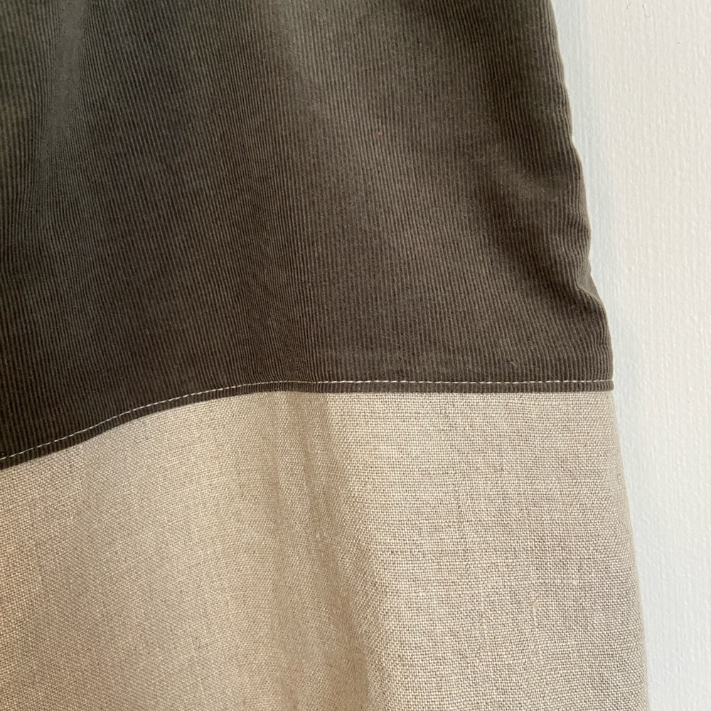 Colorblock Linen and Cotton Tote Bag - Picture 5 of 9